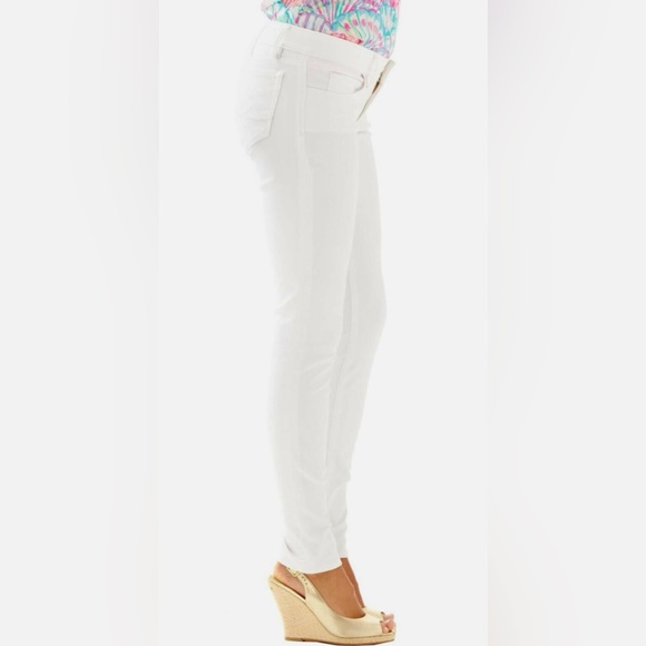 Lilly Pulitzer NWT Worth Skinny Jeans Resort White $158 Size 00,0 - Picture 7 of 11